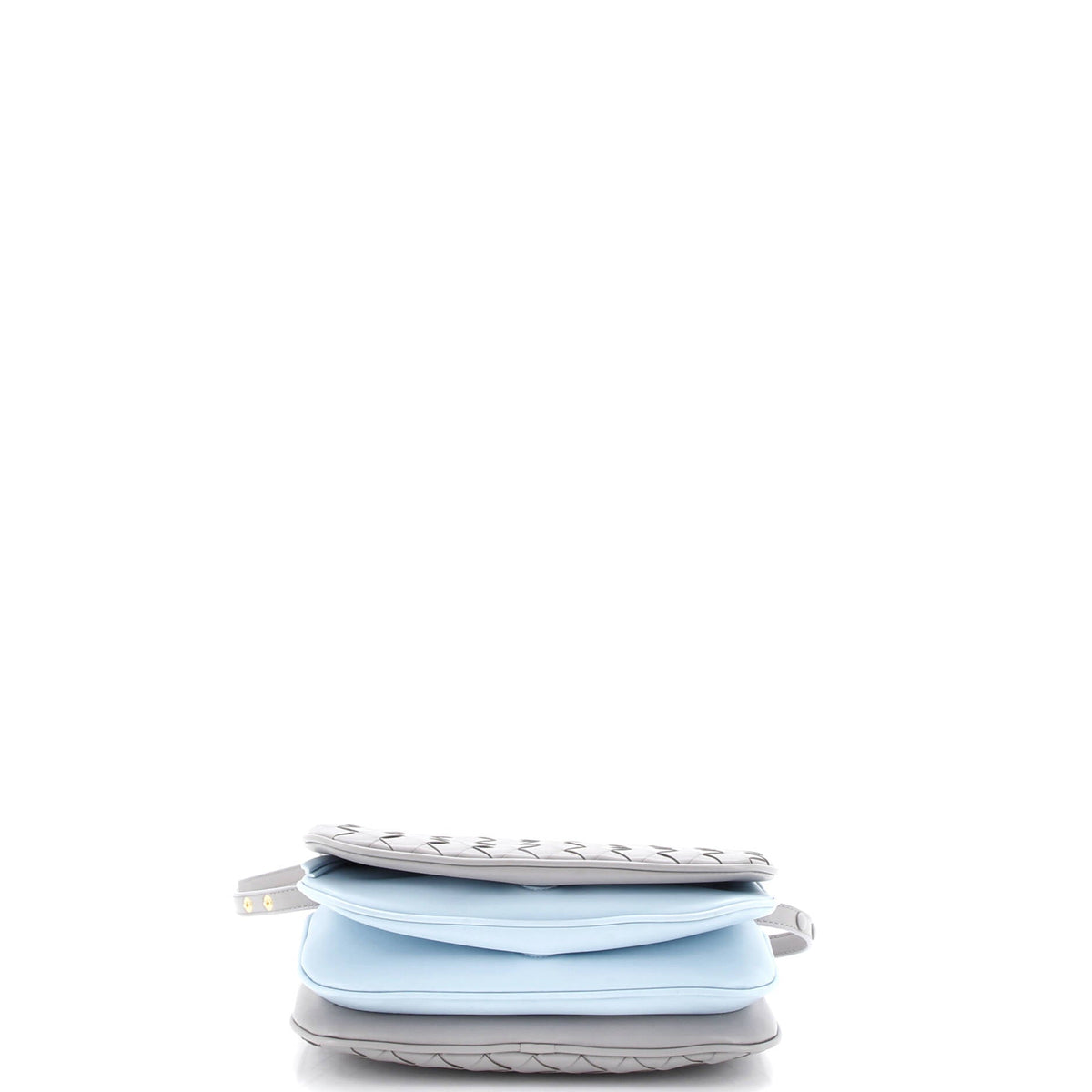 Puff Pouch Bag on Strap Intrecciato Leather