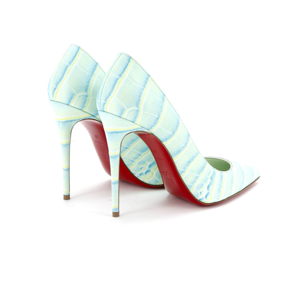 Women's Kate Pumps Crocodile Embossed Leather 100