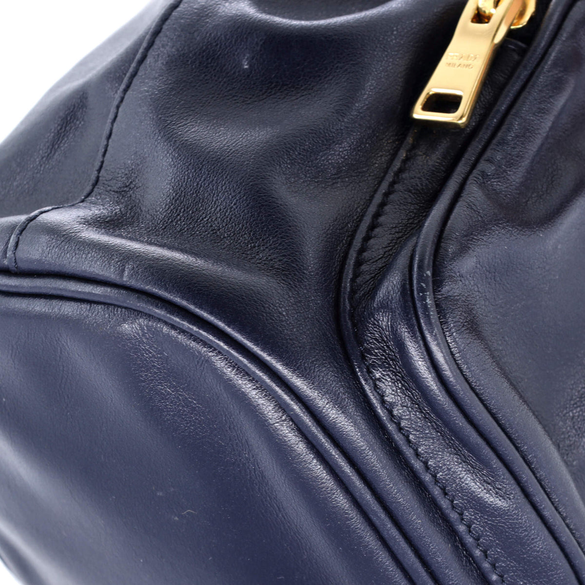 Drawstring Pocket Bucket Bag Soft Calf Small