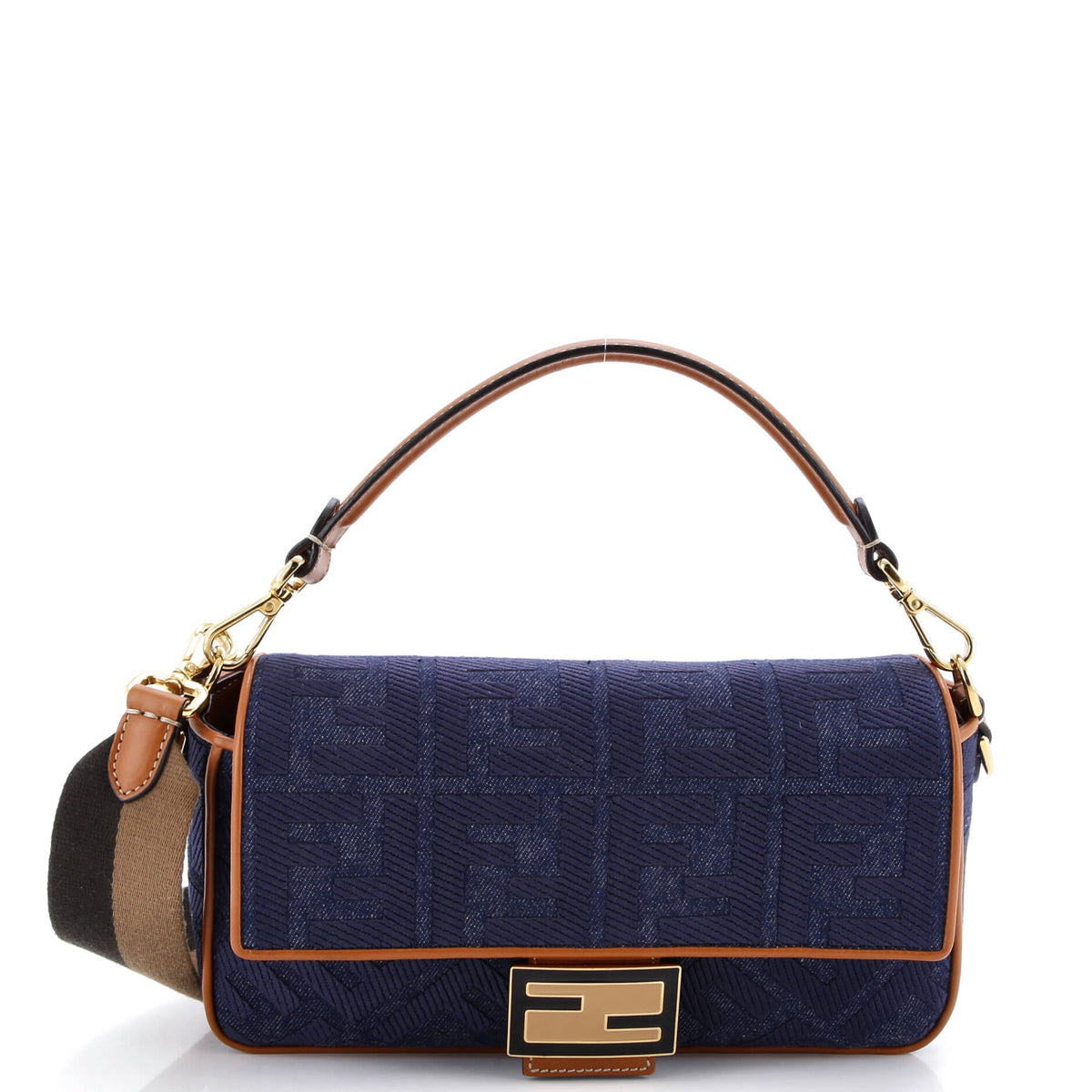 Baguette NM Bag Zucca Embroidered Canvas Medium