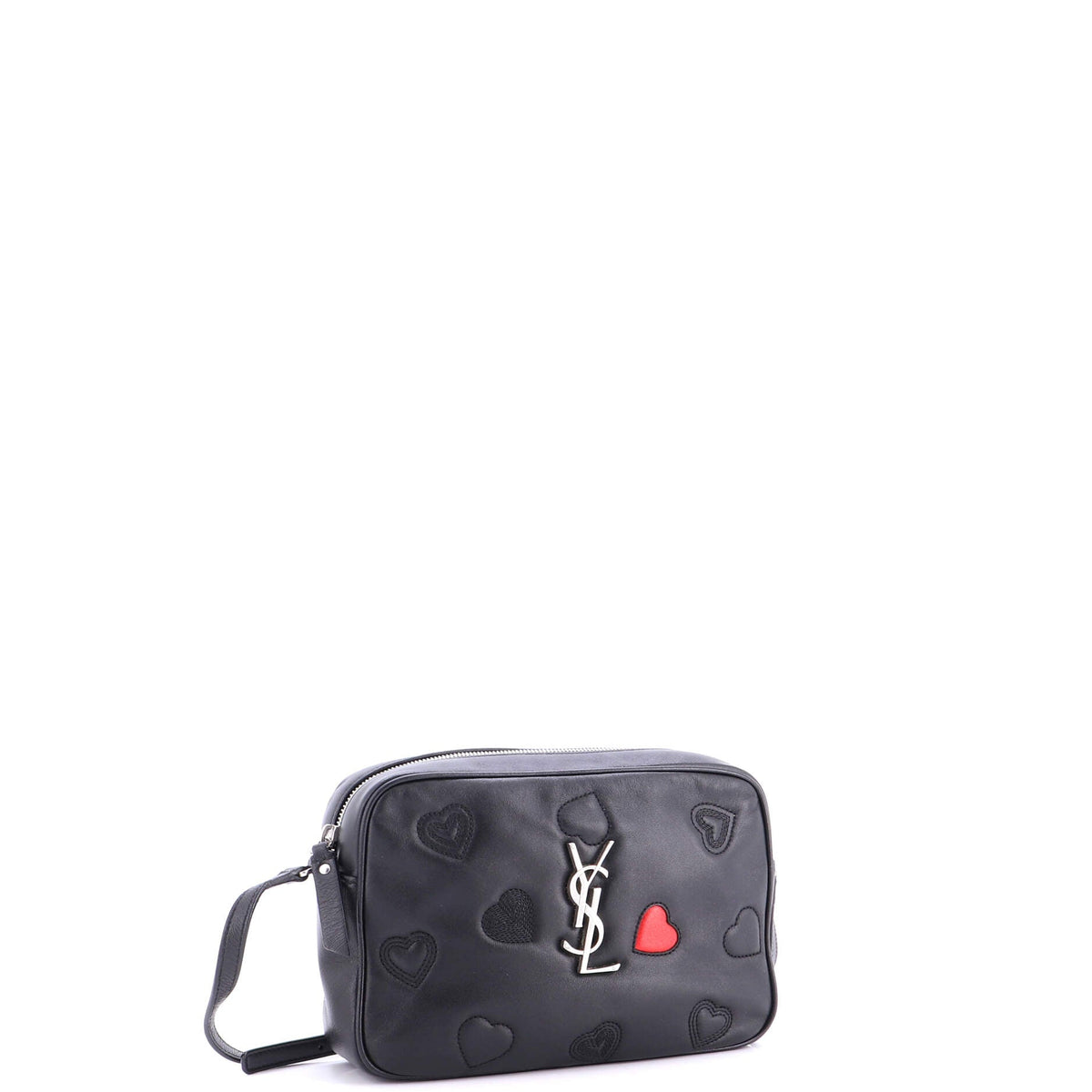 Lou Camera Bag Heart Stitched Leather Small