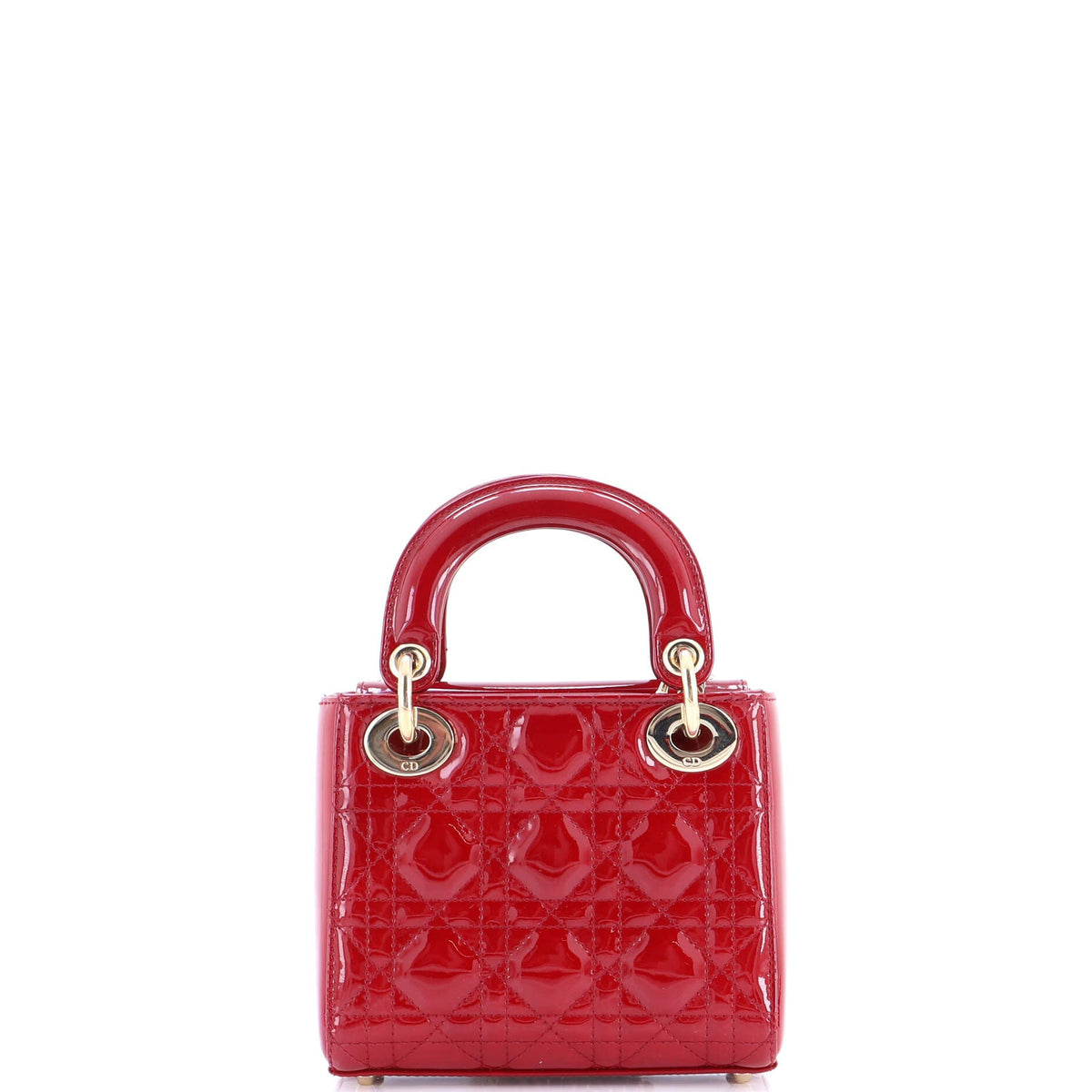 Lady Dior Chain Bag Cannage Quilt Patent Mini