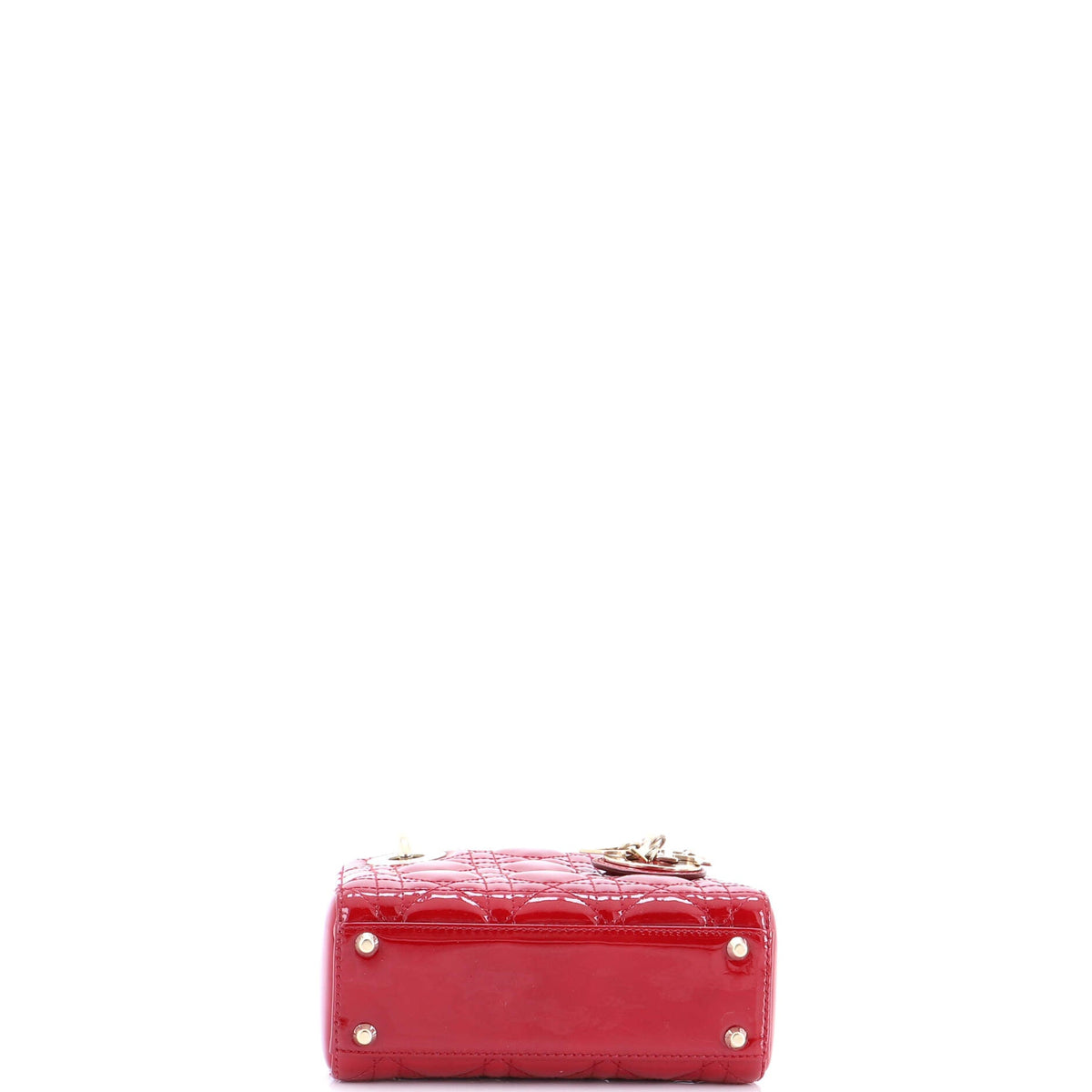 Lady Dior Chain Bag Cannage Quilt Patent Mini