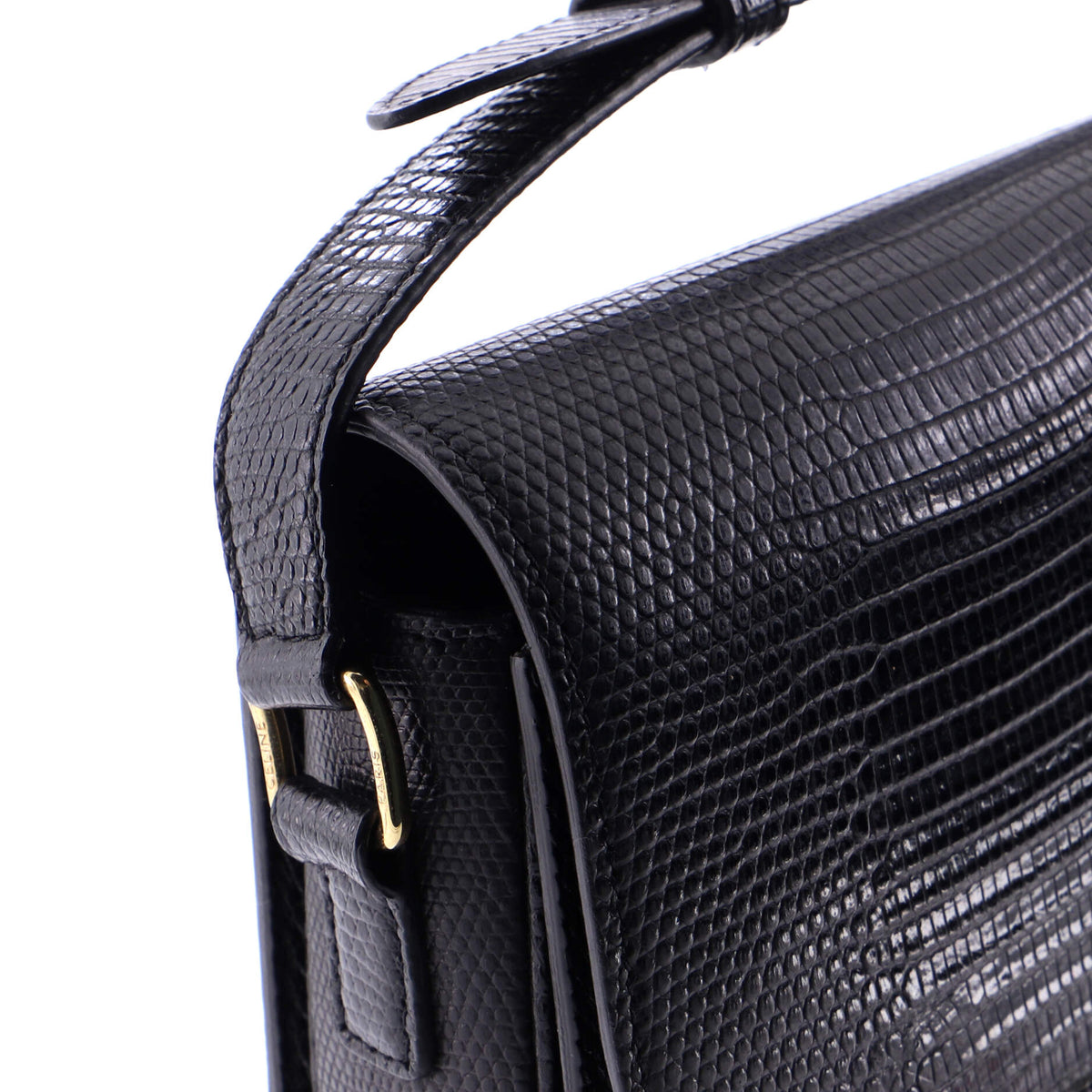 Triomphe Shoulder Bag Lizard Medium