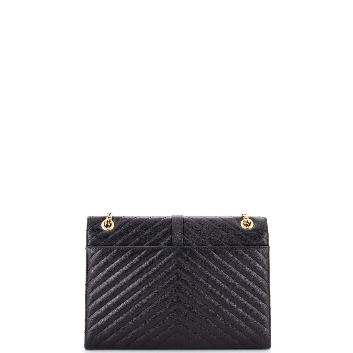 Classic Monogram Envelope Satchel Matelasse Chevron Leather Large