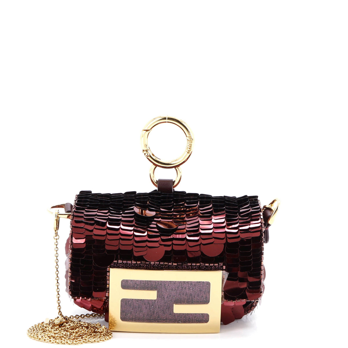 Chain Baguette Charm Bag Sequins Nano