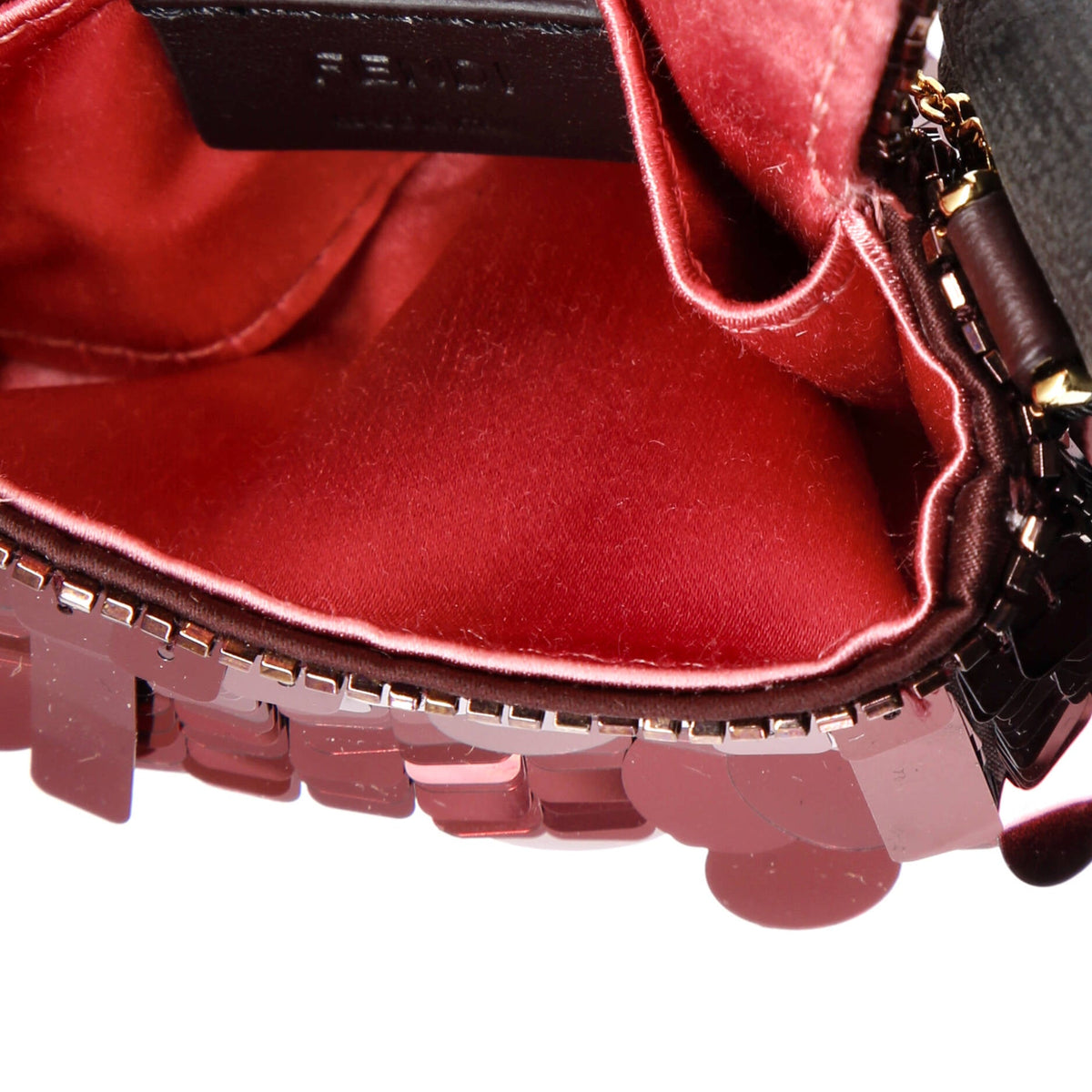 Chain Baguette Charm Bag Sequins Nano