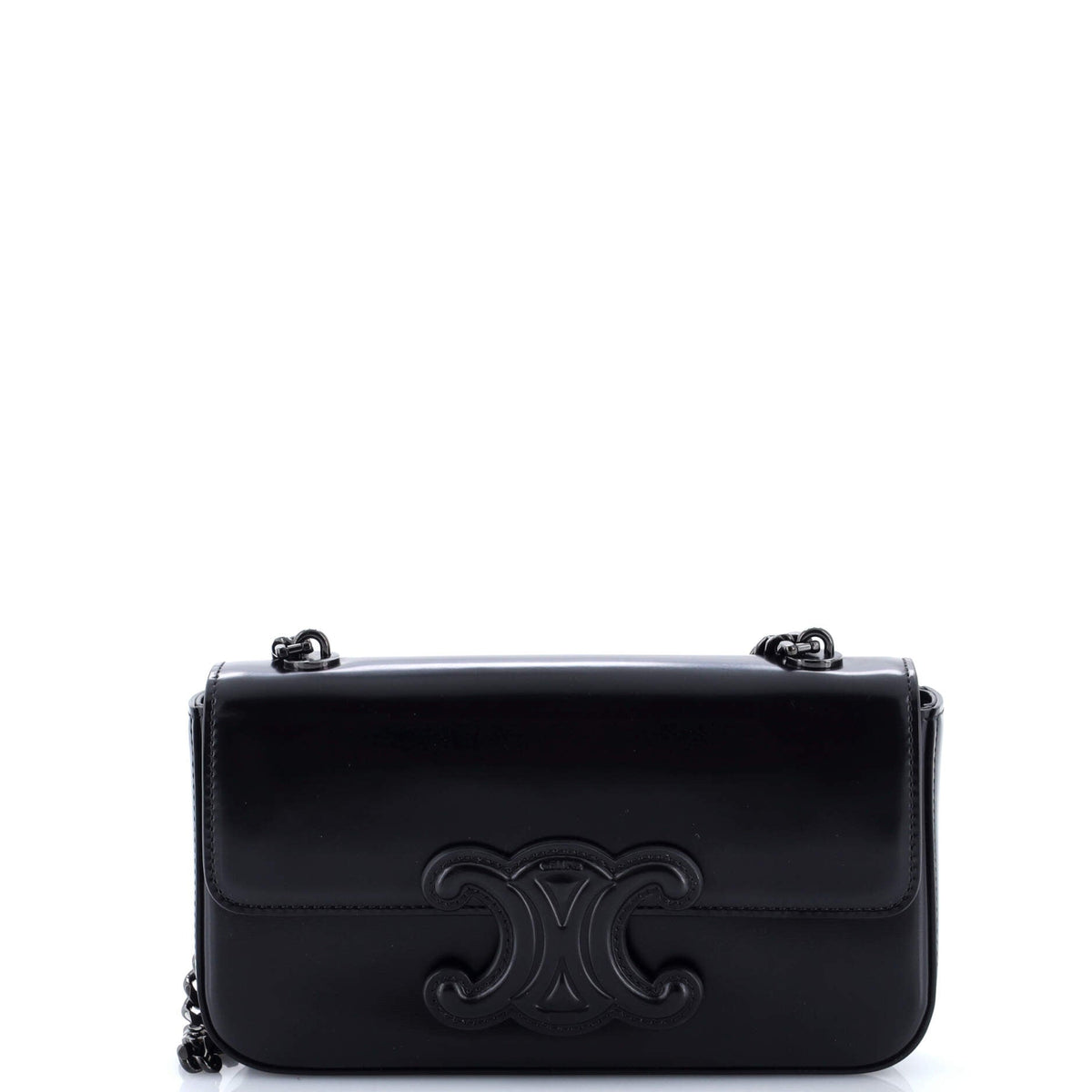Triomphe Chain Shoulder Bag Leather Small