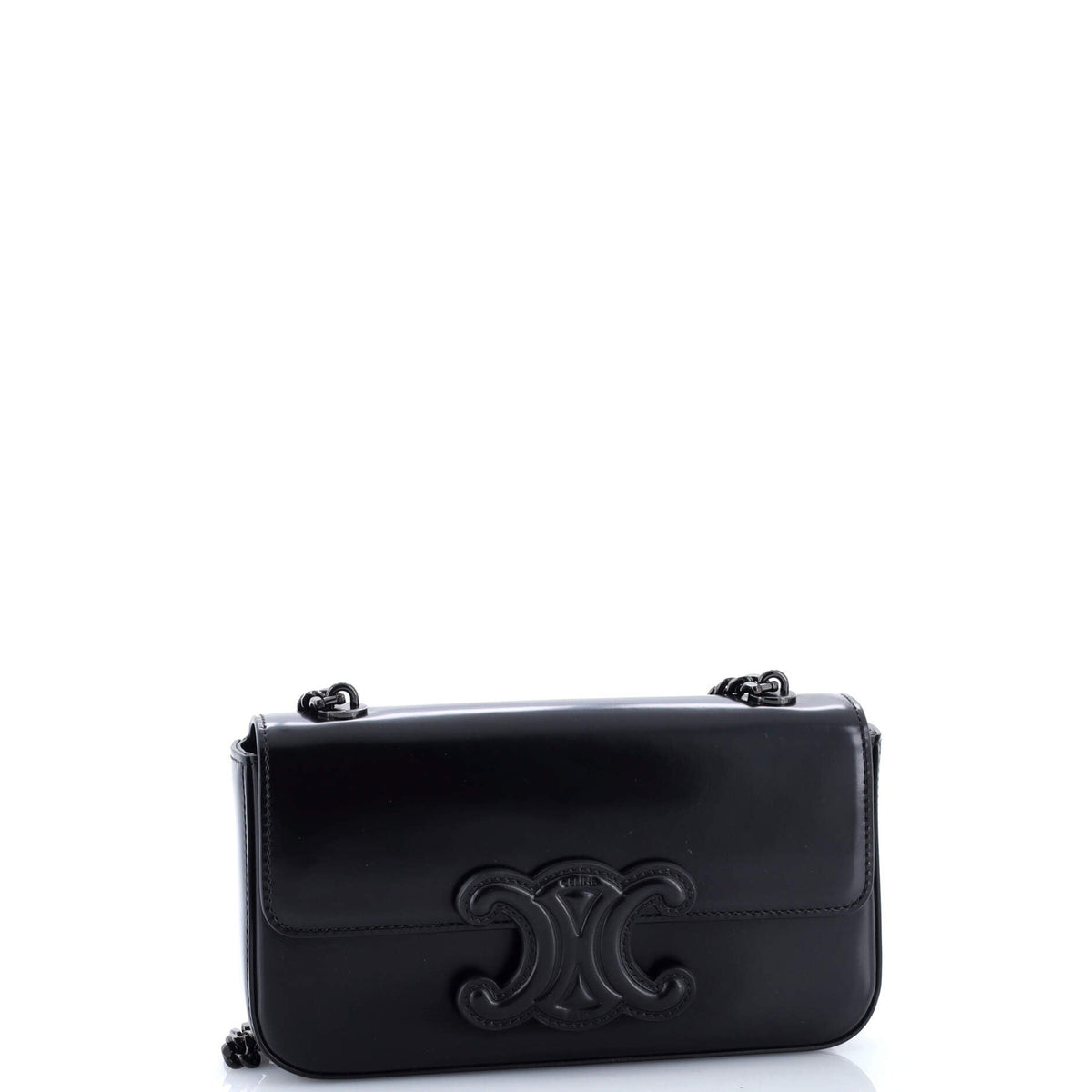 Triomphe Chain Shoulder Bag Leather Small