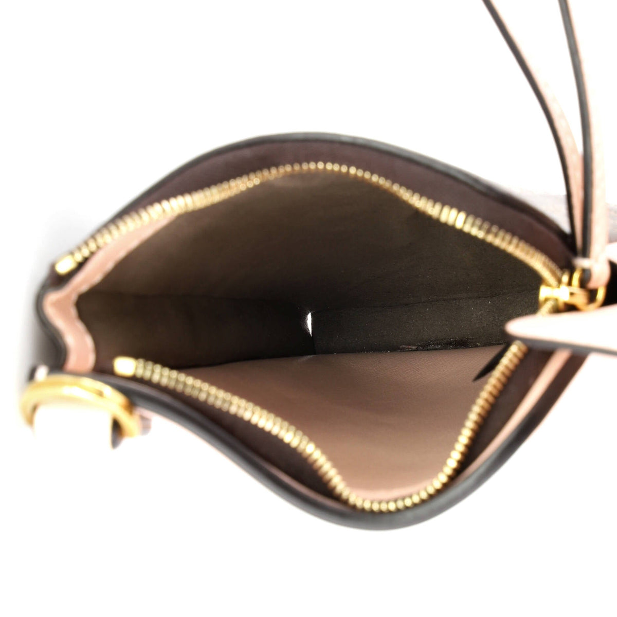 Bustine 3 Pockets Crossbody Bag Leather and Zucca Coated Canvas Mini