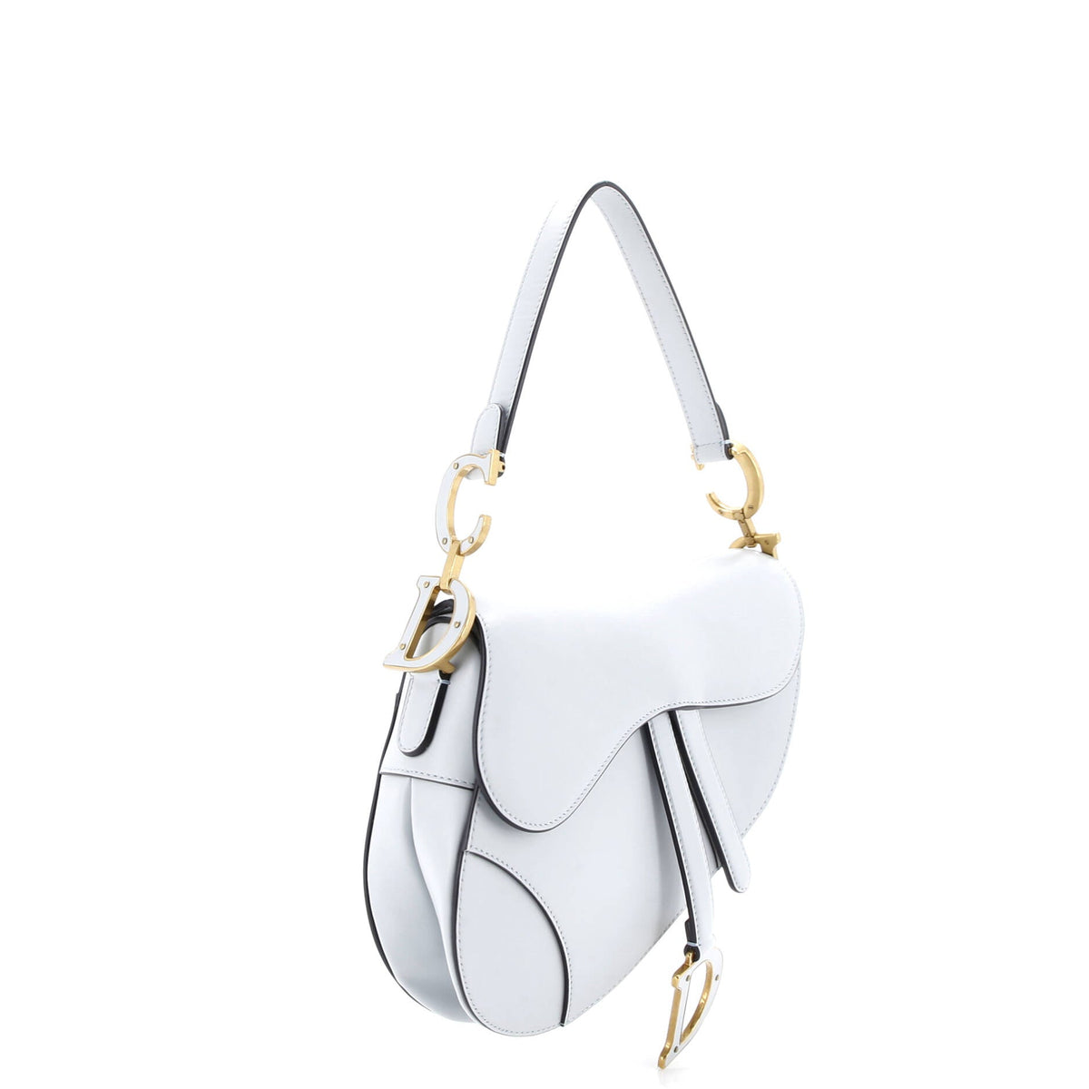 Saddle Handbag with Strap Leather Medium