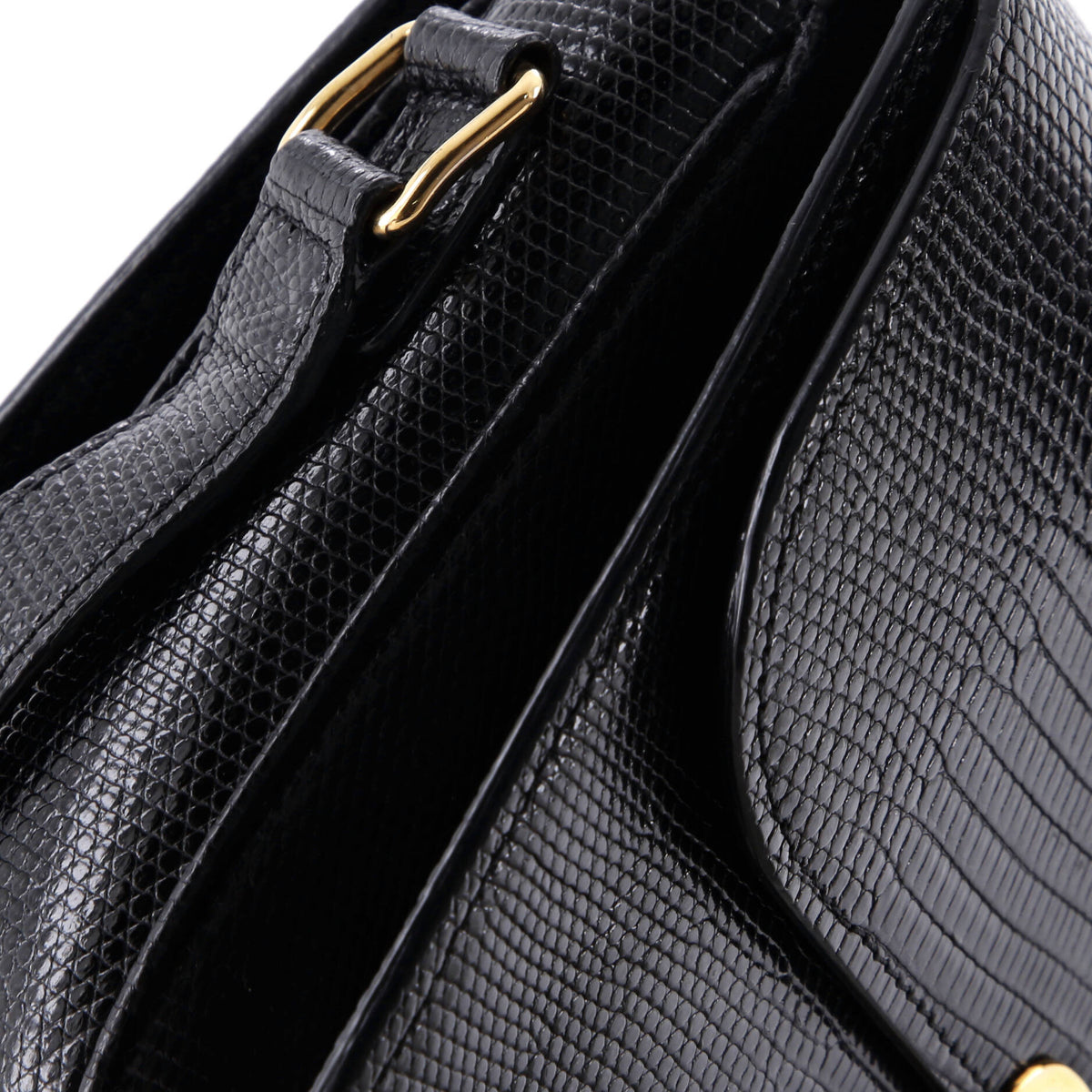 Triomphe Shoulder Bag Lizard Medium