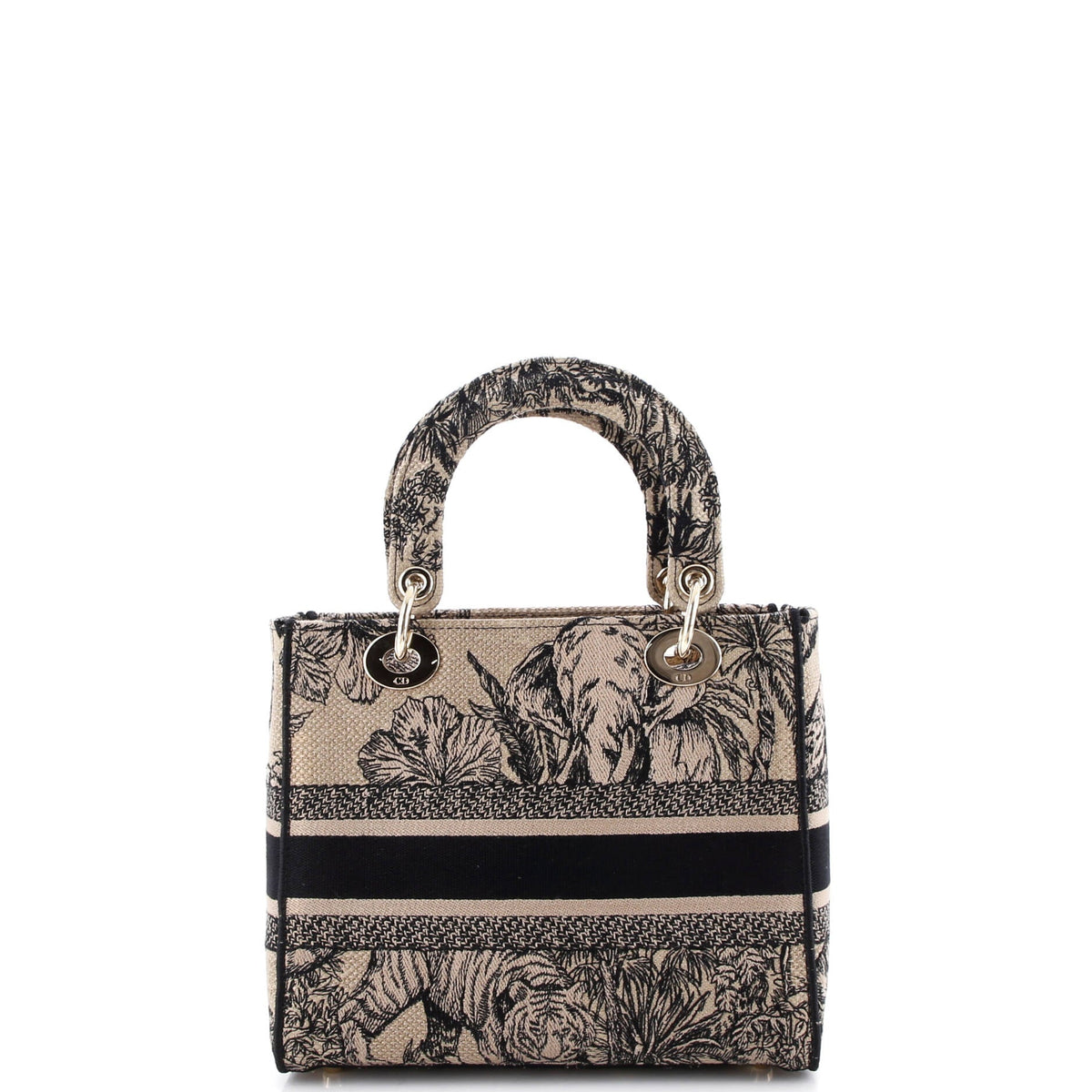 Lady D-Lite Bag Embroidered Canvas Medium