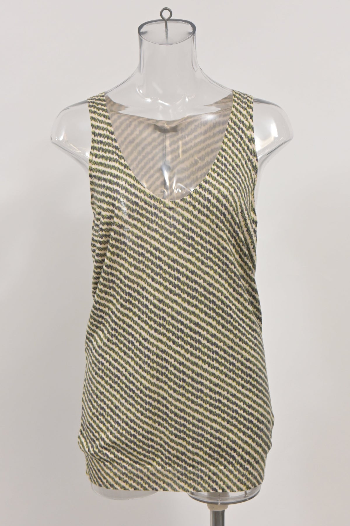 Bottega Veneta Stripe Printed Tank Top in Multicolor Silk
