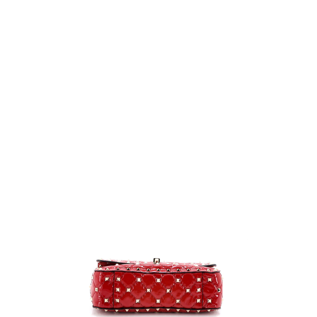 Rockstud Spike Flap Bag Quilted Patent Small