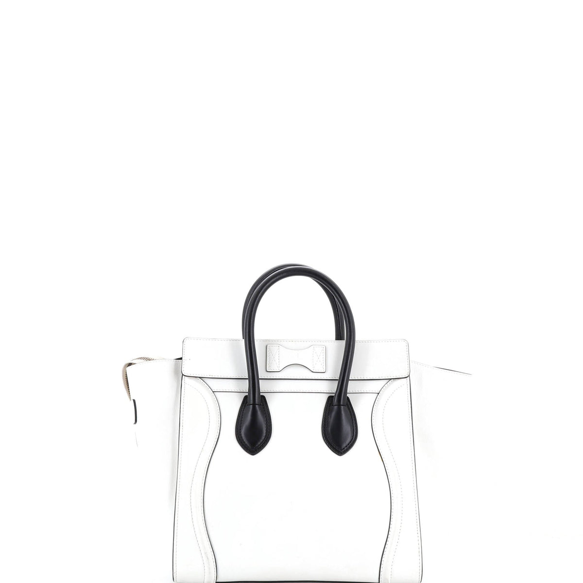 Bicolor Luggage Bag Leather Mini