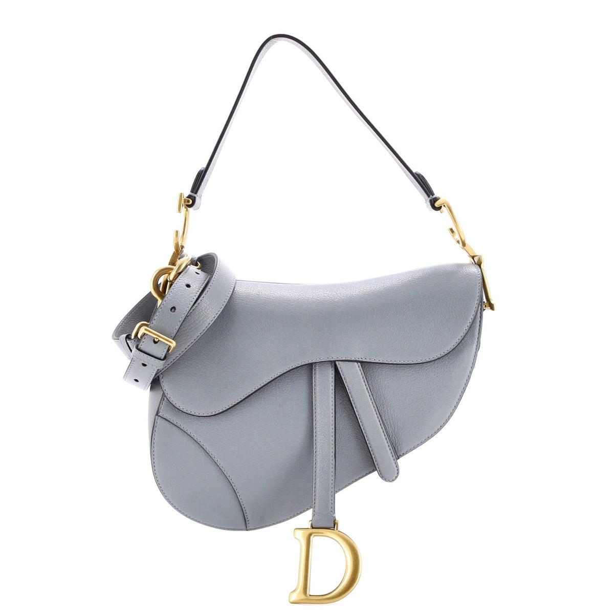 Saddle Handbag with Strap Leather Medium