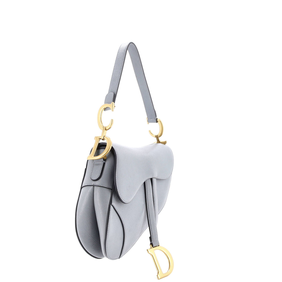 Saddle Handbag with Strap Leather Medium