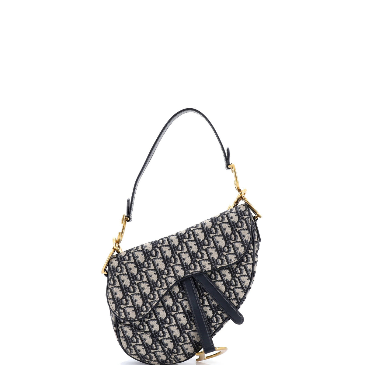 Saddle Handbag with Strap Oblique Canvas Medium