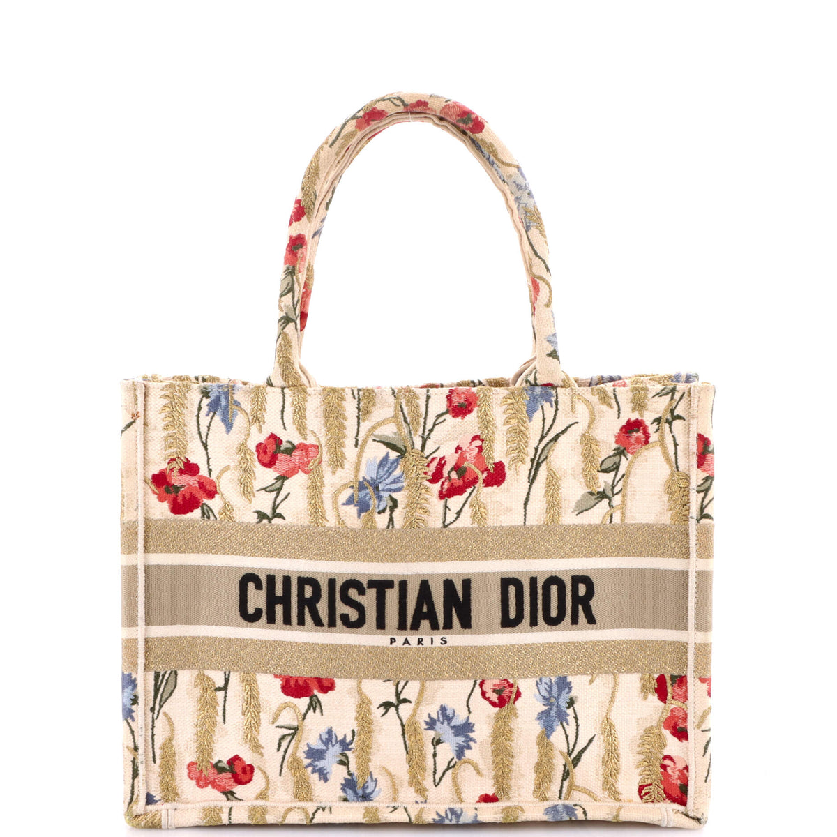 Book Tote Embroidered Canvas Medium