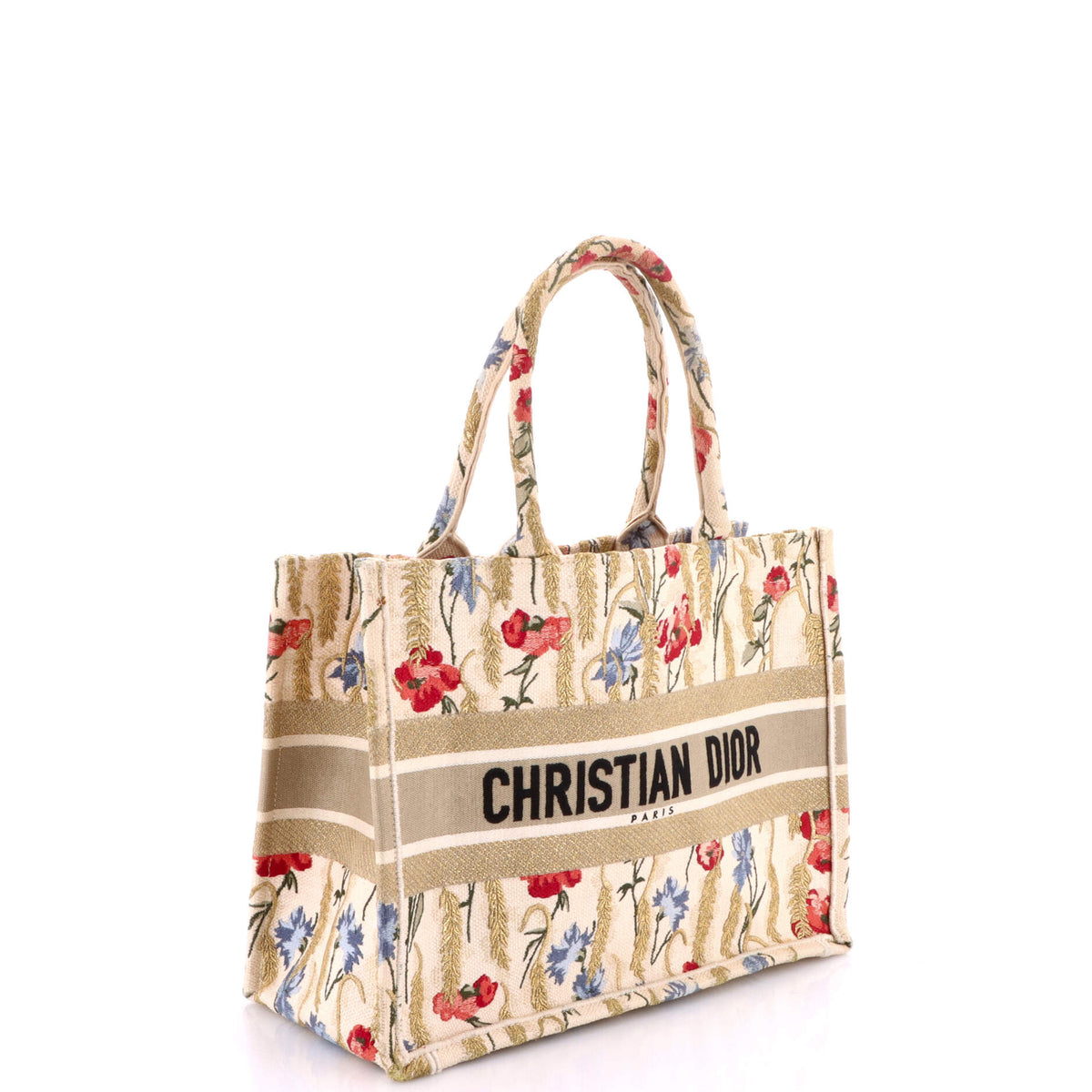 Book Tote Embroidered Canvas Medium