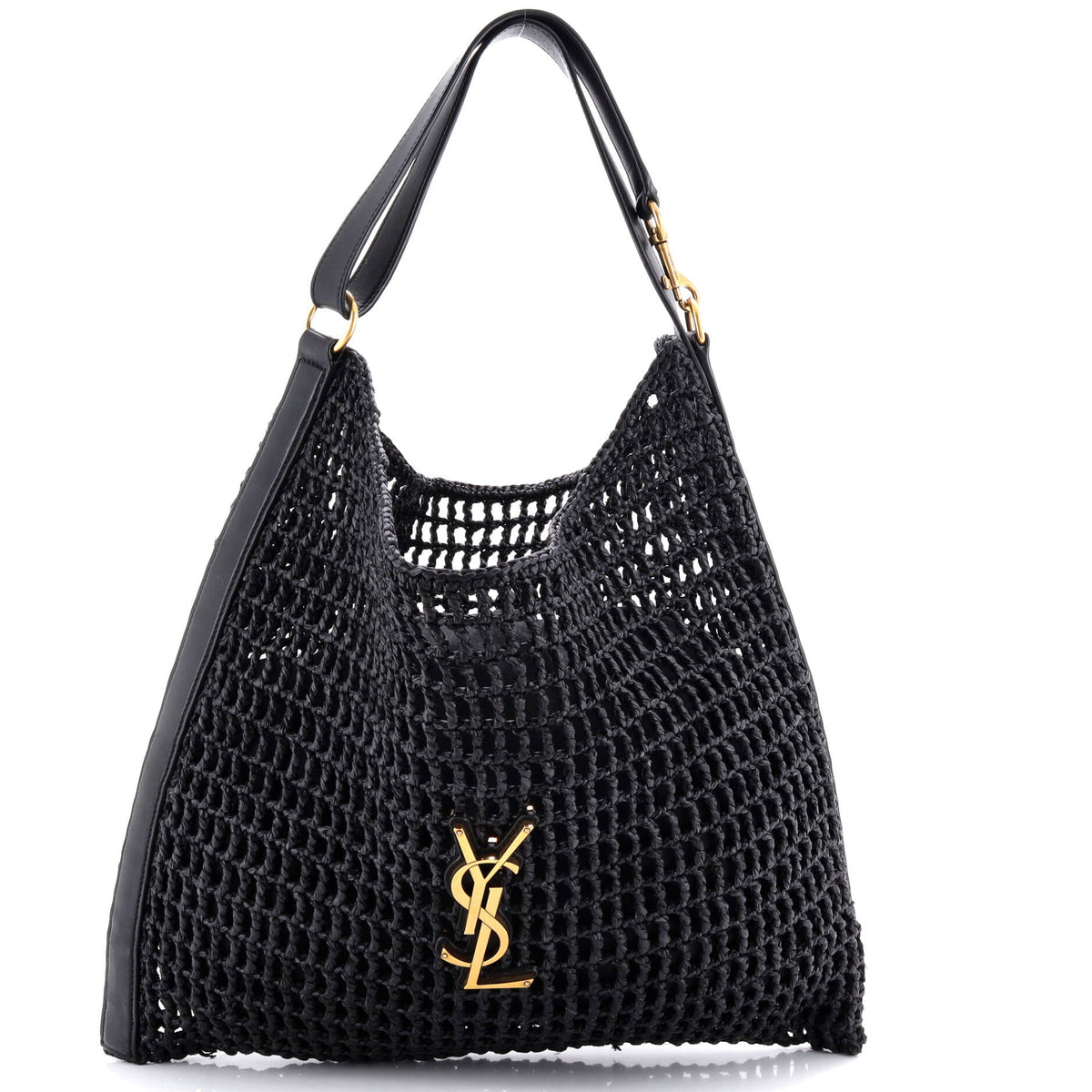 Oxalis Shoulder Bag Raffia Crochet with Leather