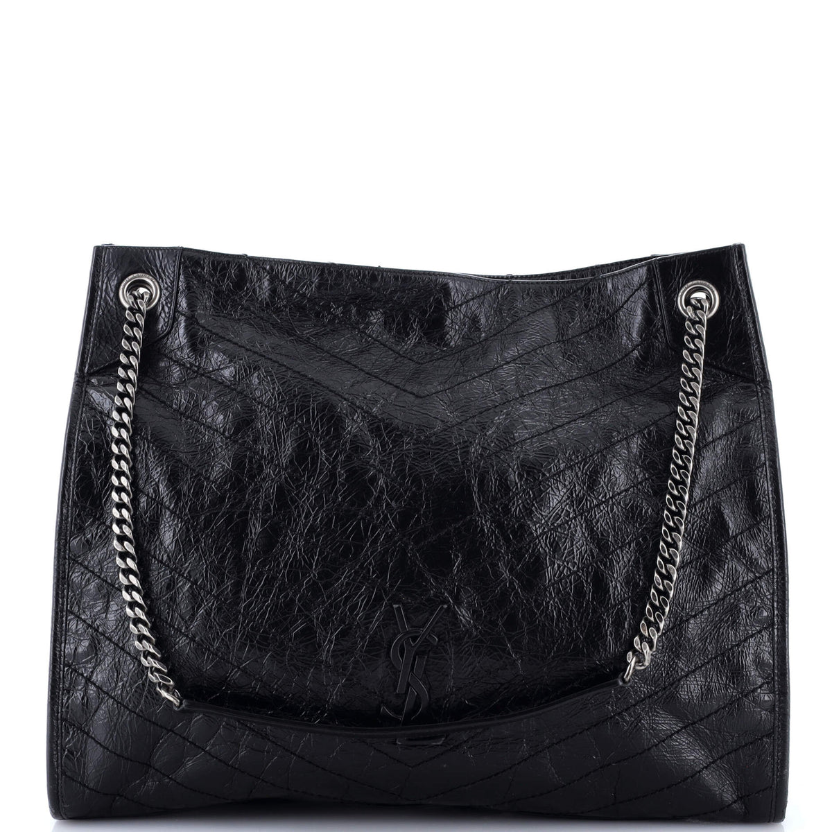 Niki Shopping Tote Matelasse Chevron Leather Large