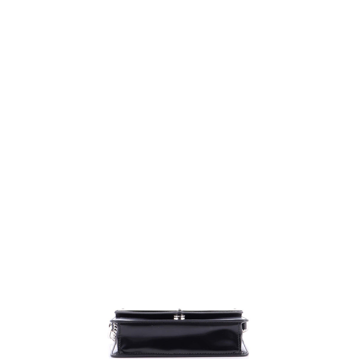 Maxi Triangle Logo Chain Flap Bag Brushed Leather Small