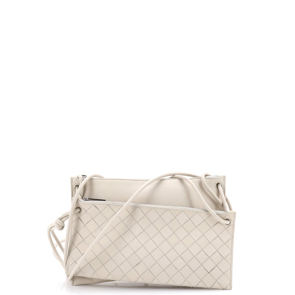 Double Pouch Crossbody Bag Intrecciato Nappa