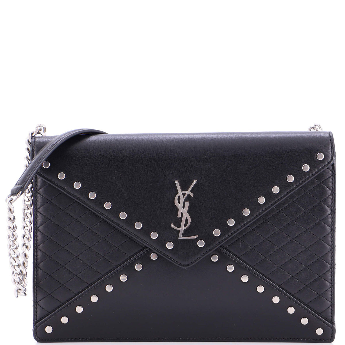 Gaby Chain Shoulder Bag Studded Quilted Leather