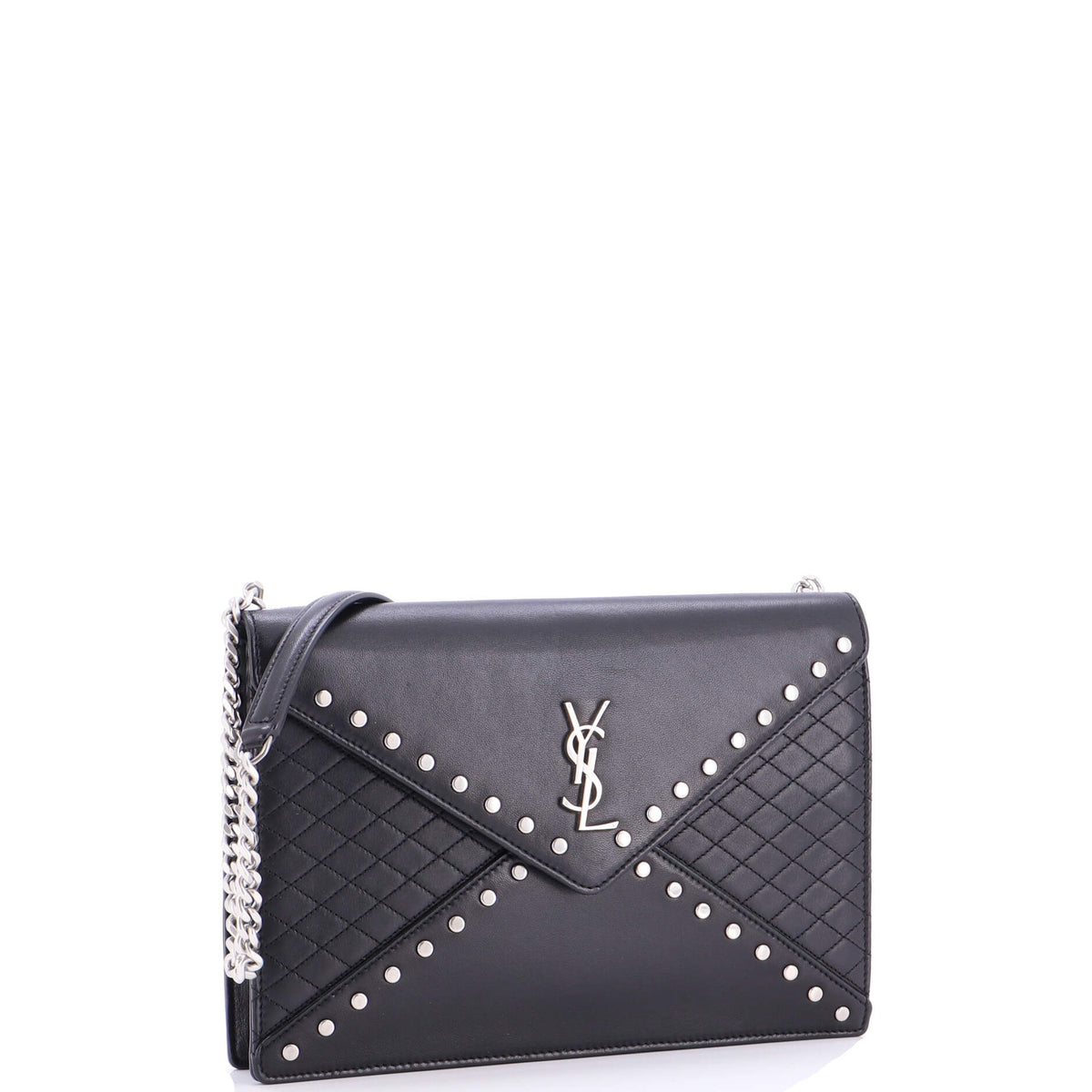 Gaby Chain Shoulder Bag Studded Quilted Leather