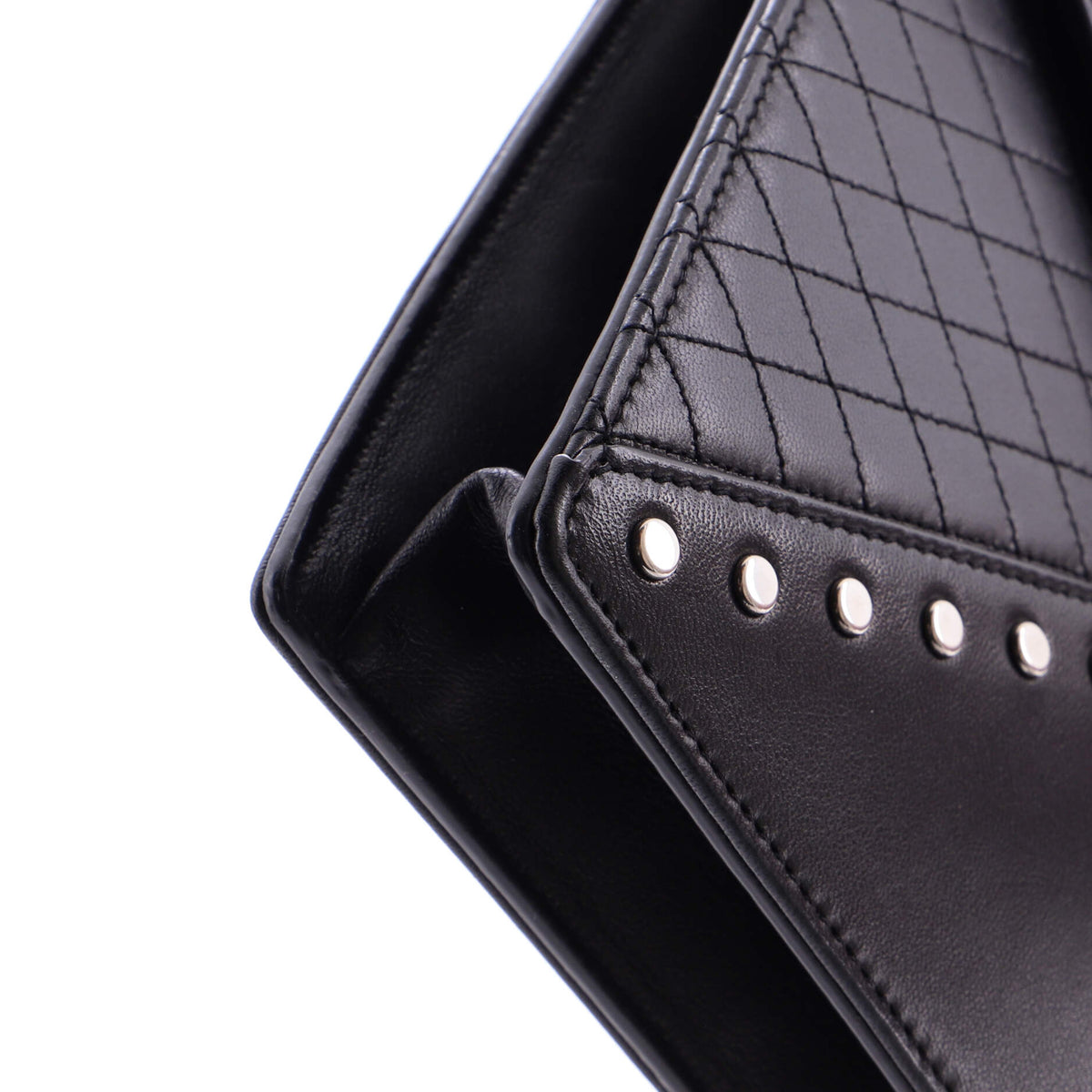 Gaby Chain Shoulder Bag Studded Quilted Leather