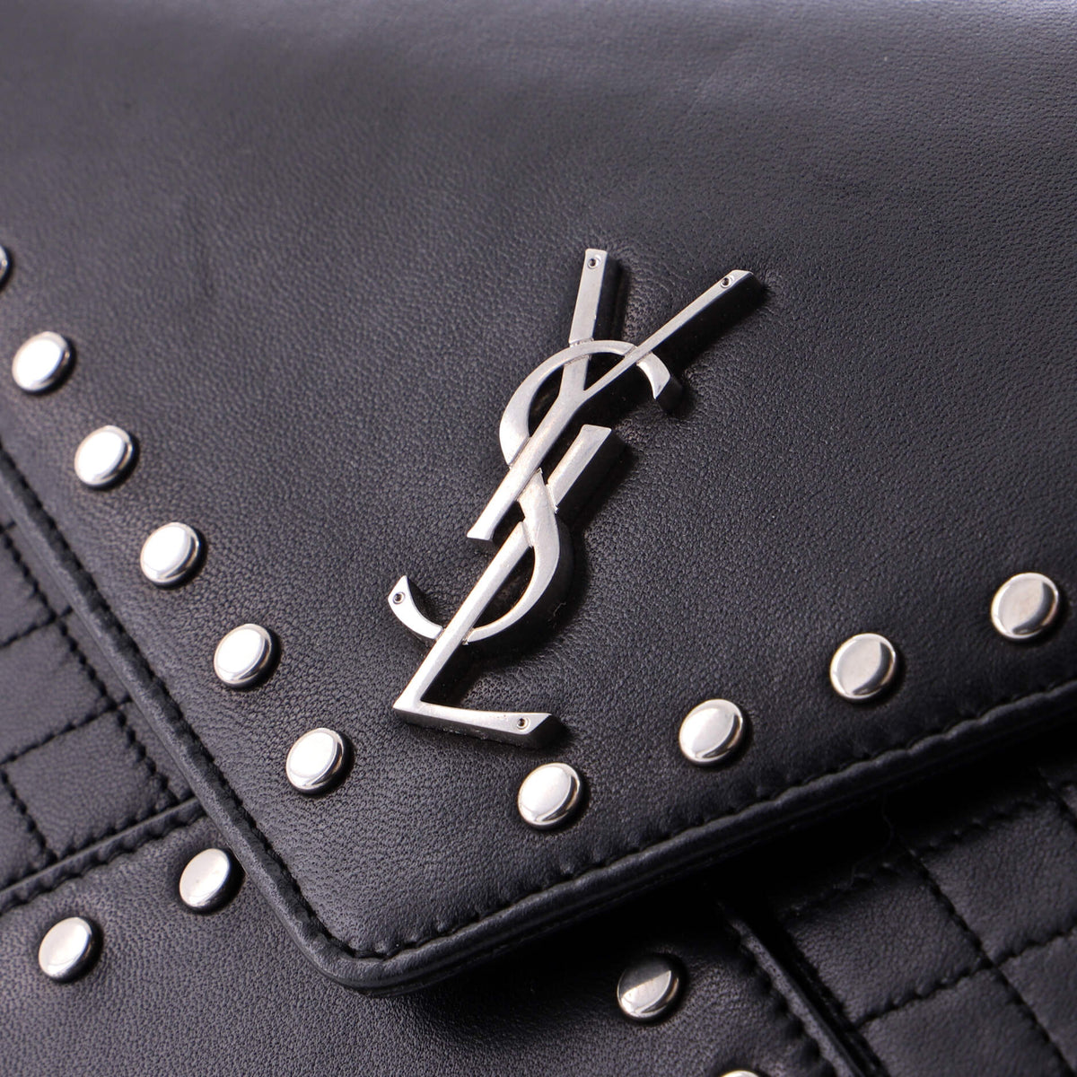 Gaby Chain Shoulder Bag Studded Quilted Leather