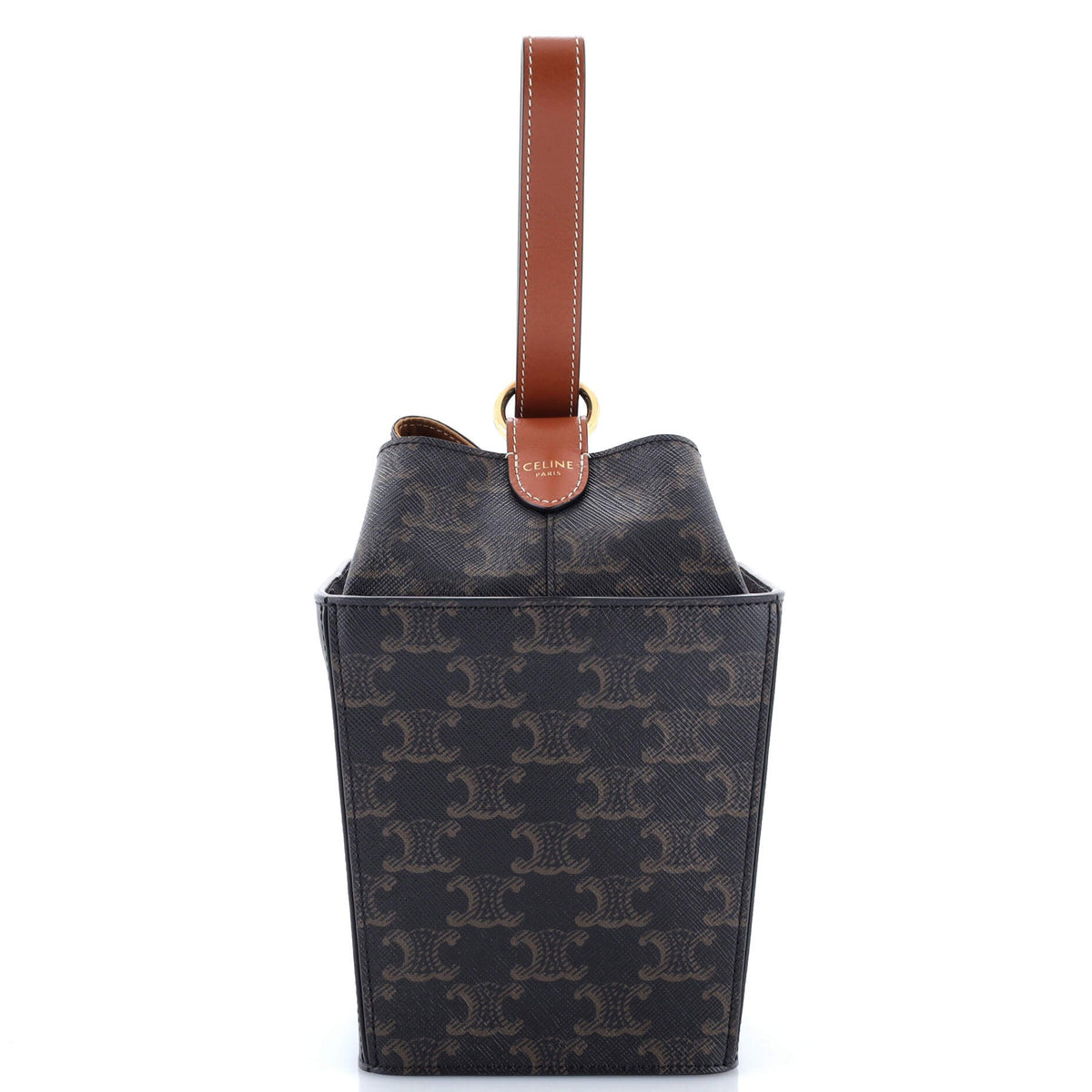 Strap Box Top Handle Bag Triomphe Coated Canvas