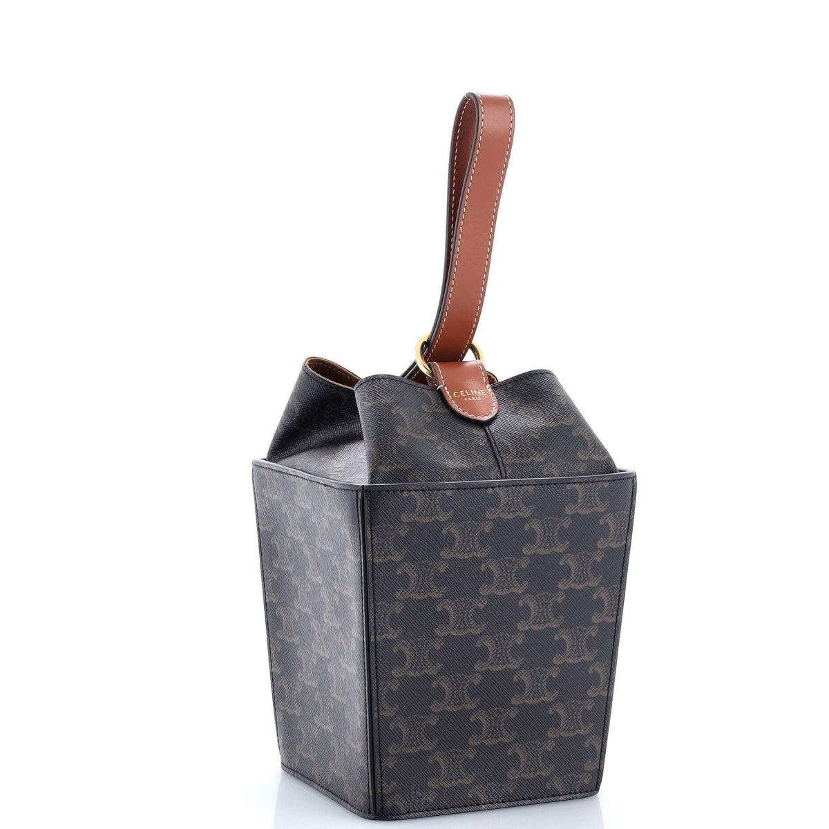 Strap Box Top Handle Bag Triomphe Coated Canvas