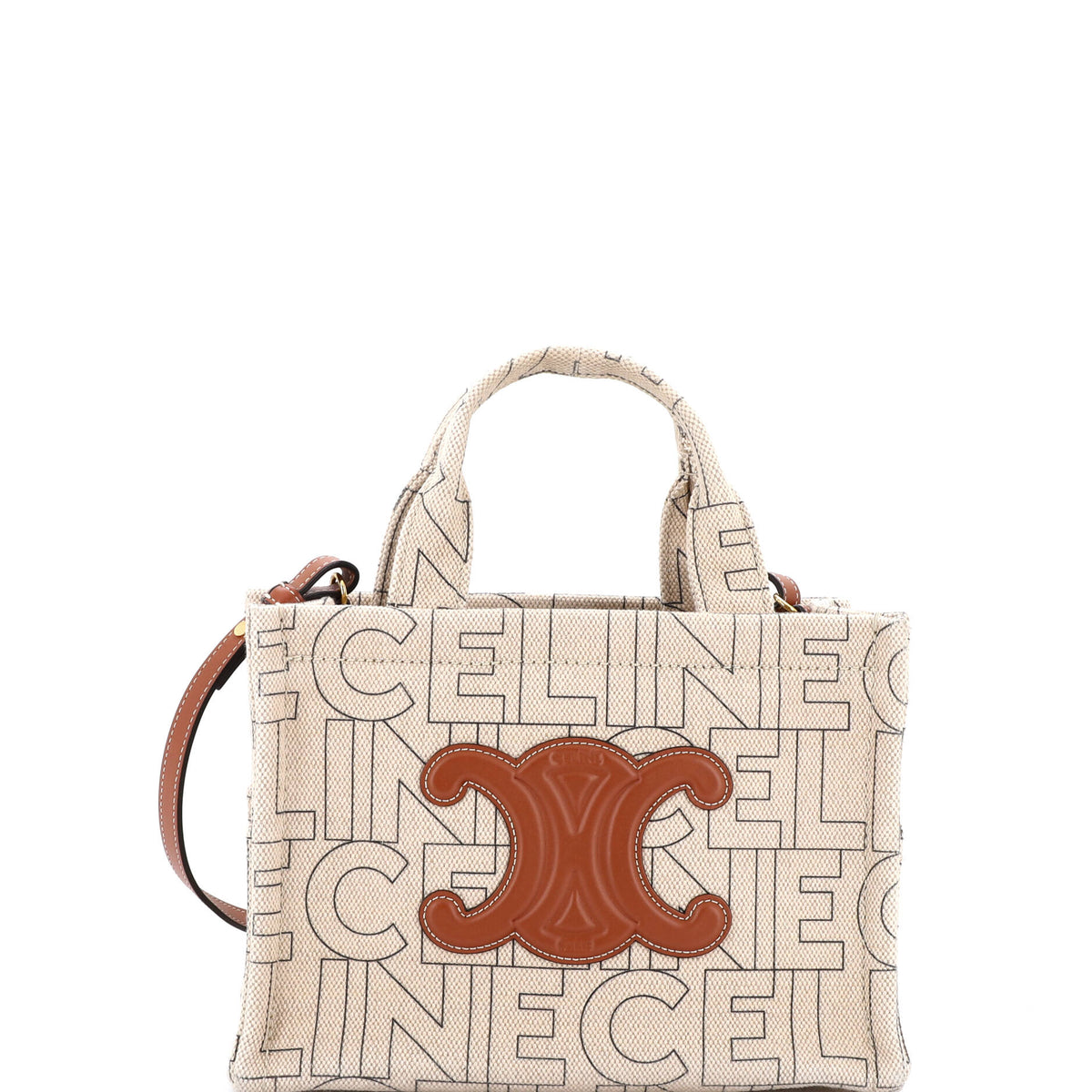 Cabas Thais Tote Triomphe Printed Canvas Small