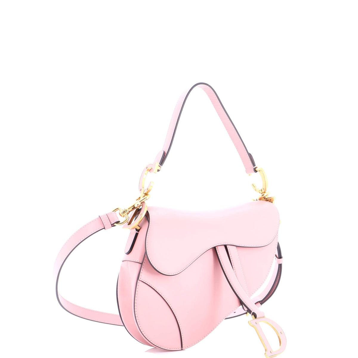 Saddle Handbag with Strap Leather Medium