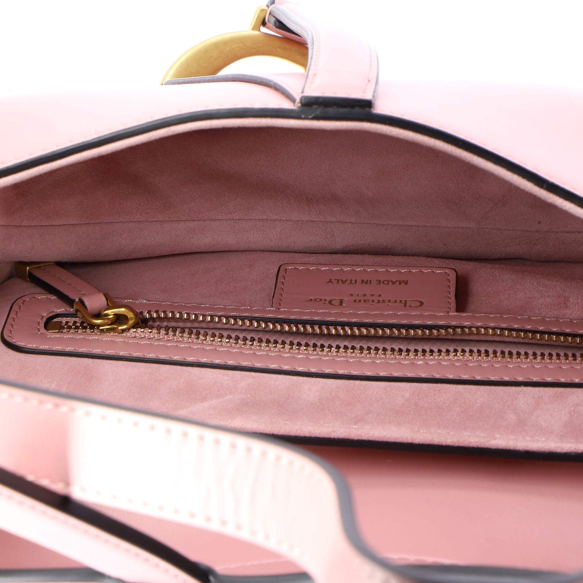 Saddle Handbag with Strap Leather Medium