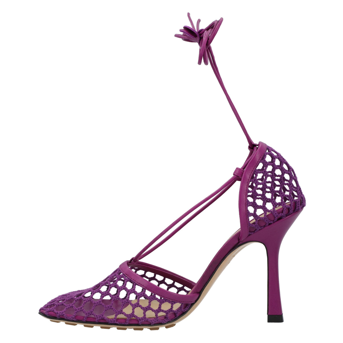 Bottega Veneta Stretch Lace-Up Sandal violet