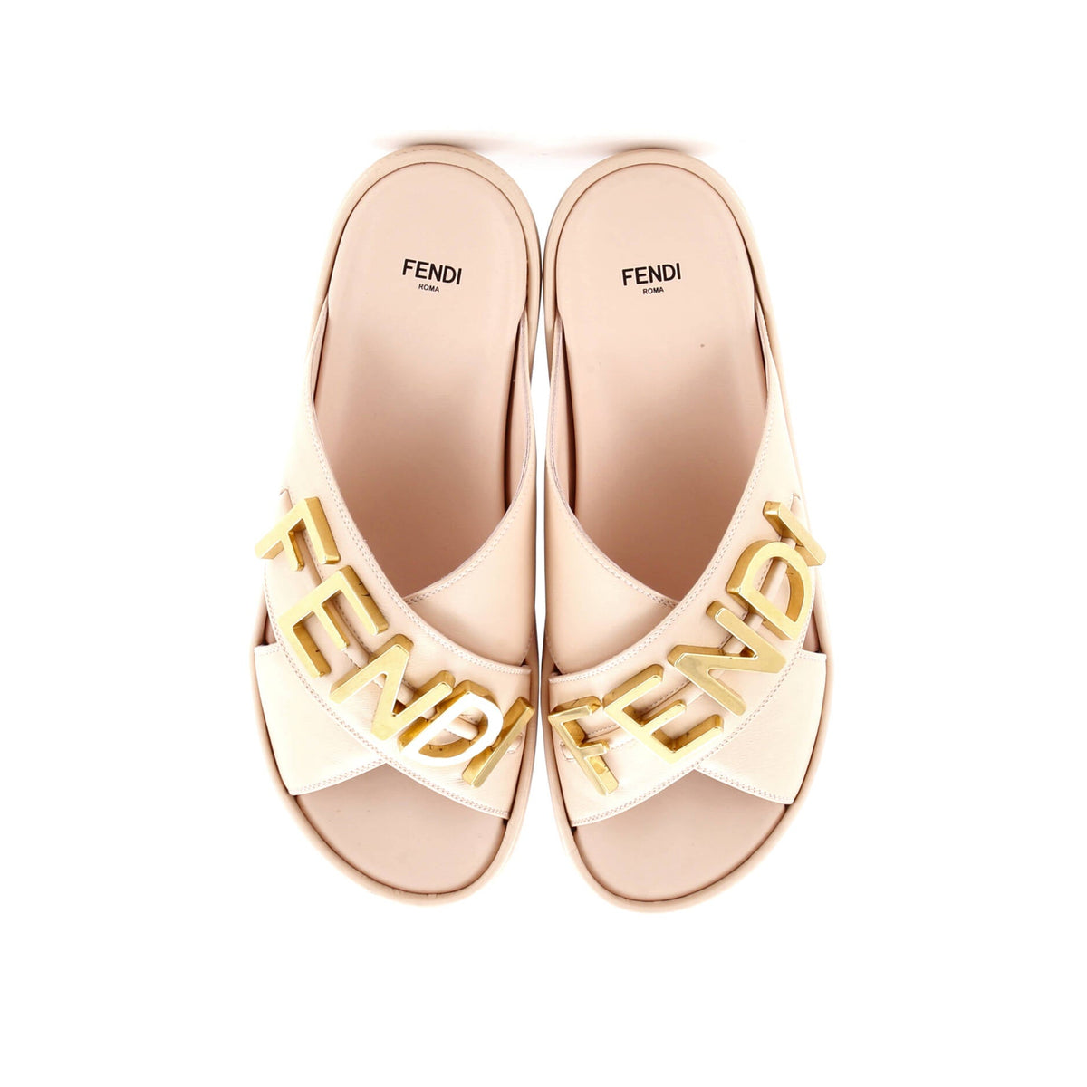 Women's Fendigraphy Slide Sandals Leather
