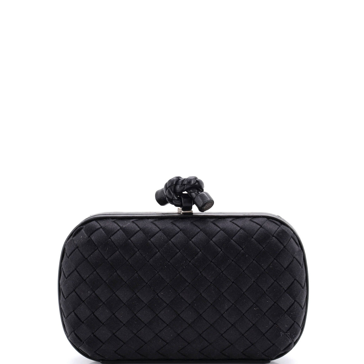 Box Knot Clutch Intrecciato Satin Small