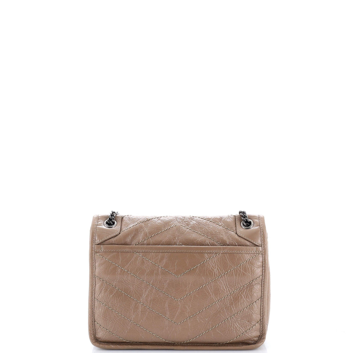 Niki Chain Flap Bag Matelasse Chevron Leather Baby