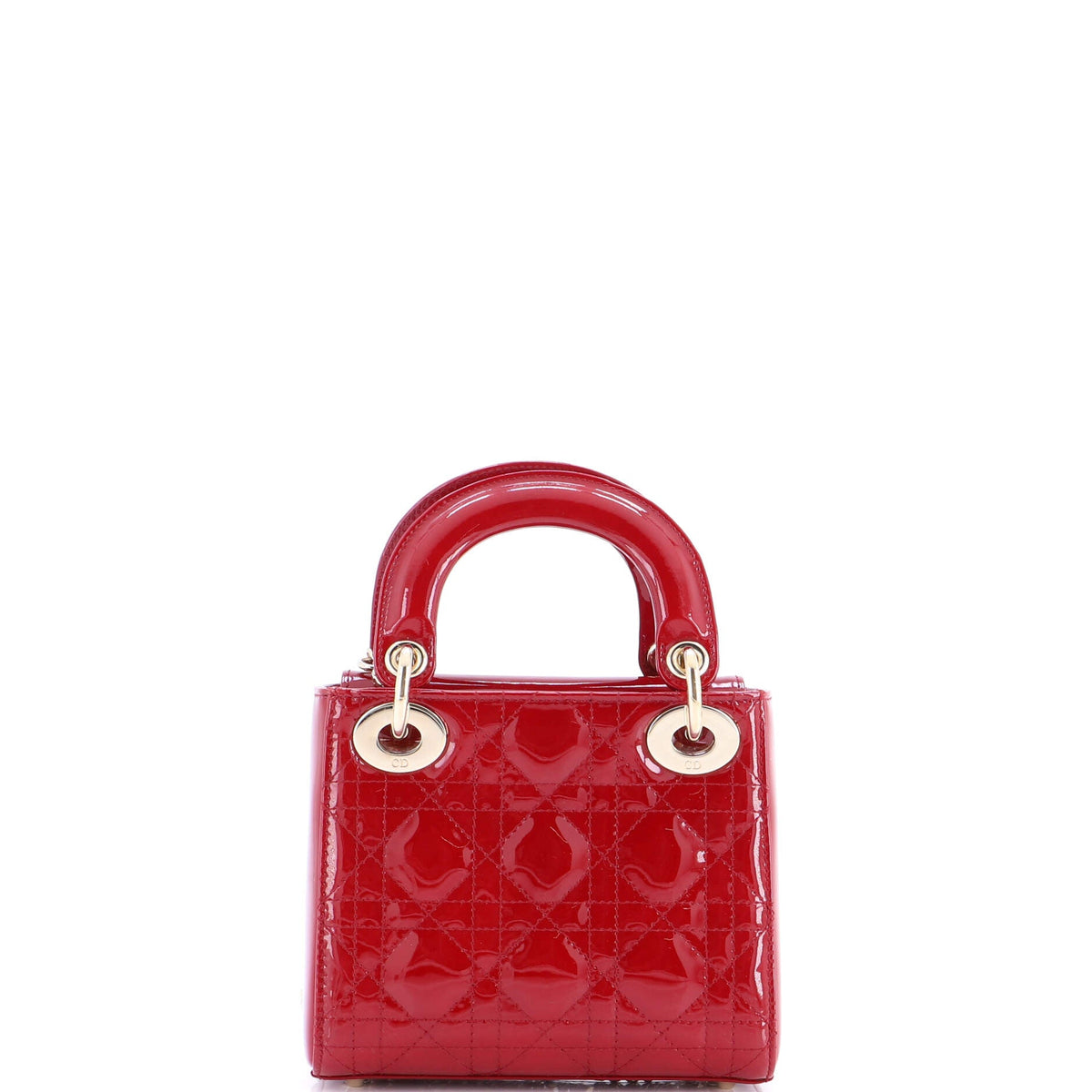 Lady Dior Chain Bag Cannage Quilt Patent Mini