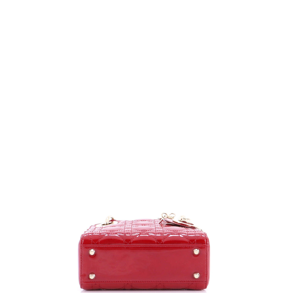Lady Dior Chain Bag Cannage Quilt Patent Mini