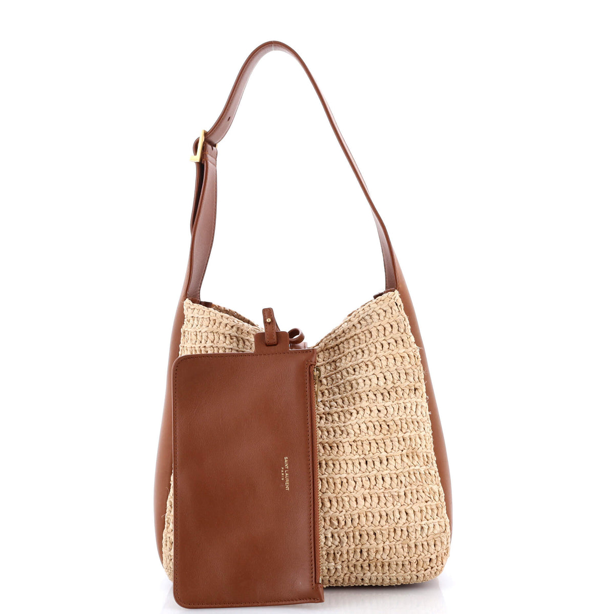 Le 5 a 7 Supple Hobo Raffia and Leather Small