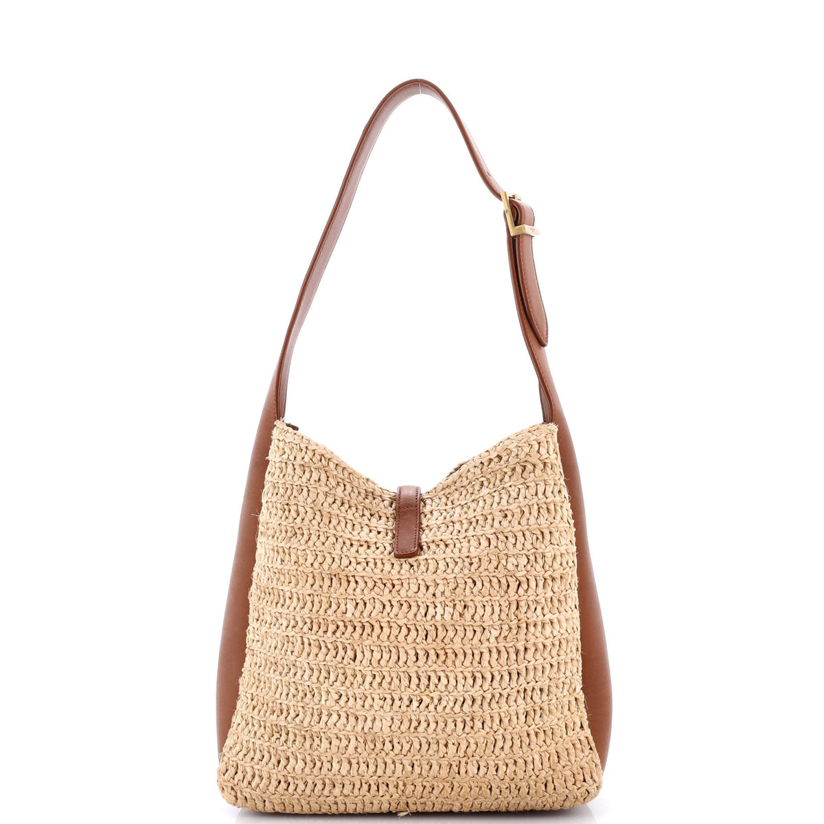 Le 5 a 7 Supple Hobo Raffia and Leather Small