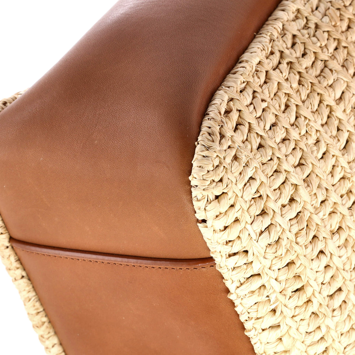 Le 5 a 7 Supple Hobo Raffia and Leather Small