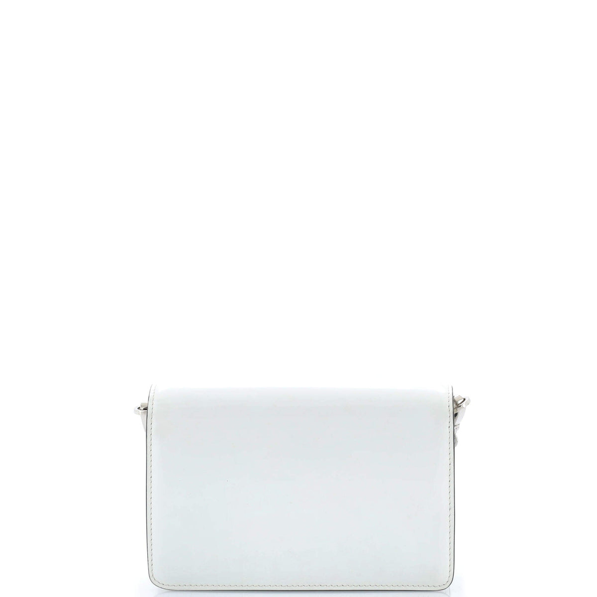 Maxi Triangle Logo Chain Flap Bag Brushed Leather Small