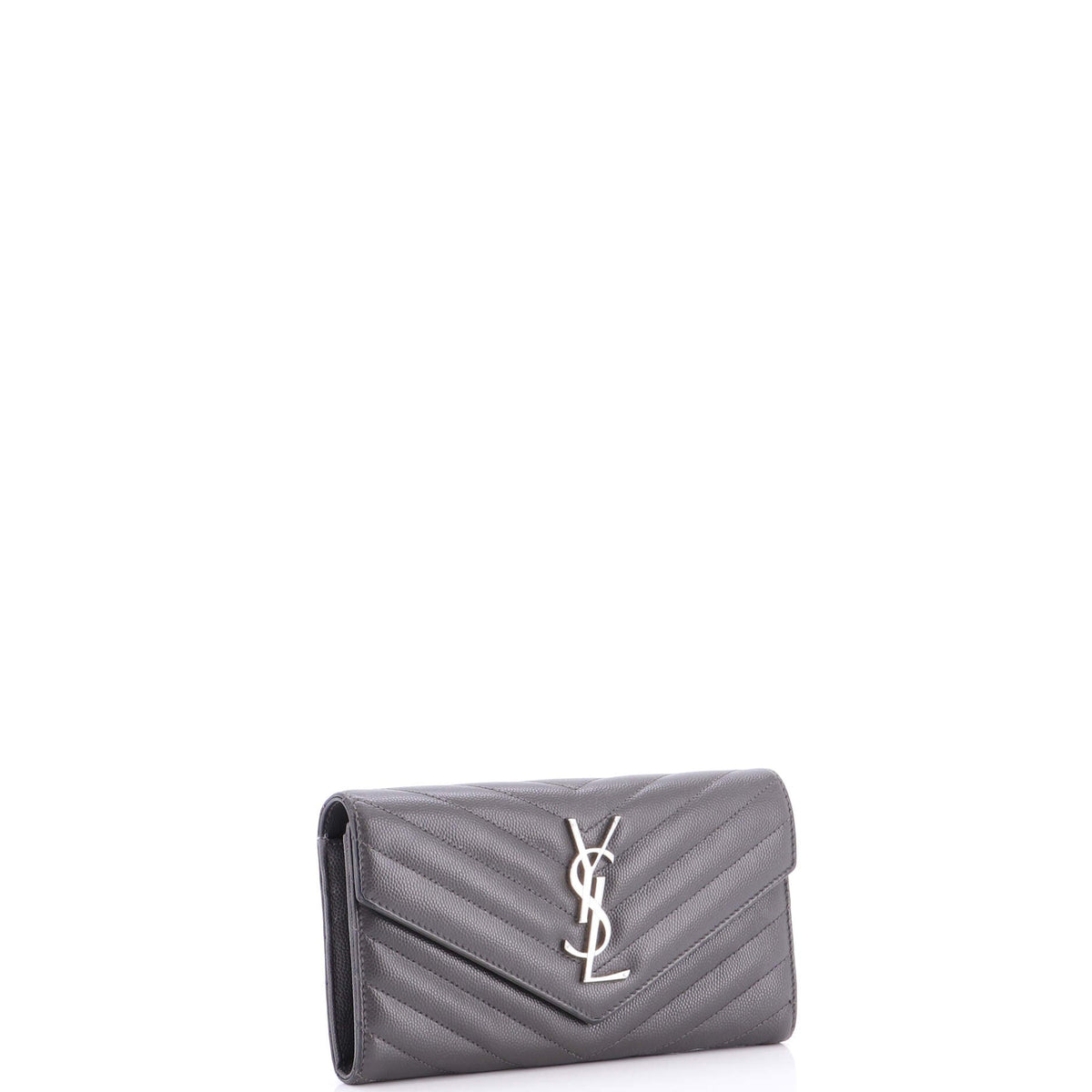 Classic Monogram Flap Wallet Matelasse Chevron Leather Large