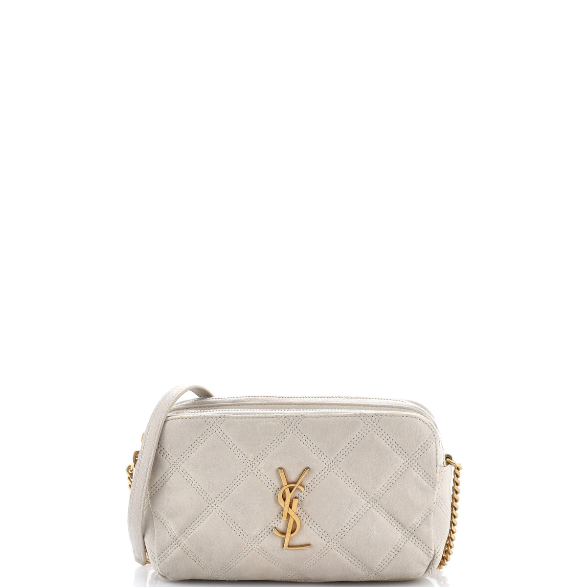 Becky Double Zip Crossbody Bag Quilted Leather Mini